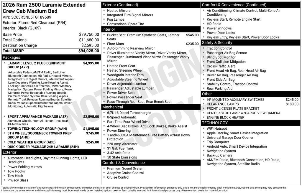 New 2026 RAM 2500 Laramie AWD/4WD image 14
