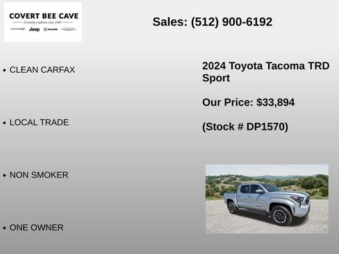 Used 2024 Toyota Tacoma TRD Sport RWD image 6