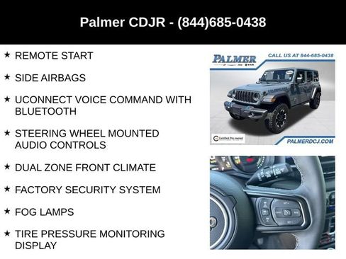 Certified 2025 Jeep Wrangler Unlimited Rubicon 4xe w/ Convenience Group AWD/4WD image 18