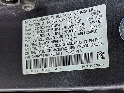 Certified 2022 Honda CR-V EX-L image 32