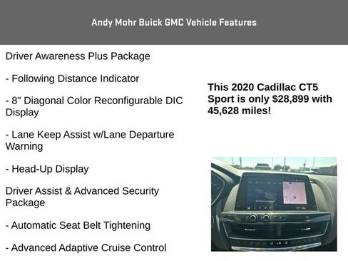 Used 2020 Cadillac CT5 Sport w/ Platinum Package RWD image 13