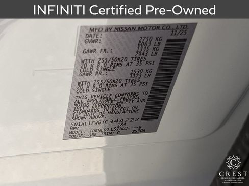 Certified 2026 INFINITI QX60 Sport w/ Dark Cargo Package AWD/4WD image 34