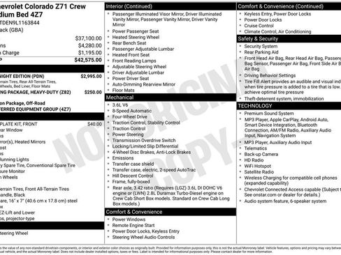 Used 2020 Chevrolet Colorado Z71 w/ Z71 Midnight Edition AWD/4WD image 11