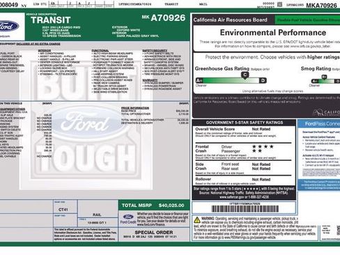 Used 2021 Ford Transit 250 Low Roof w/ Load Area Protection Package image 7