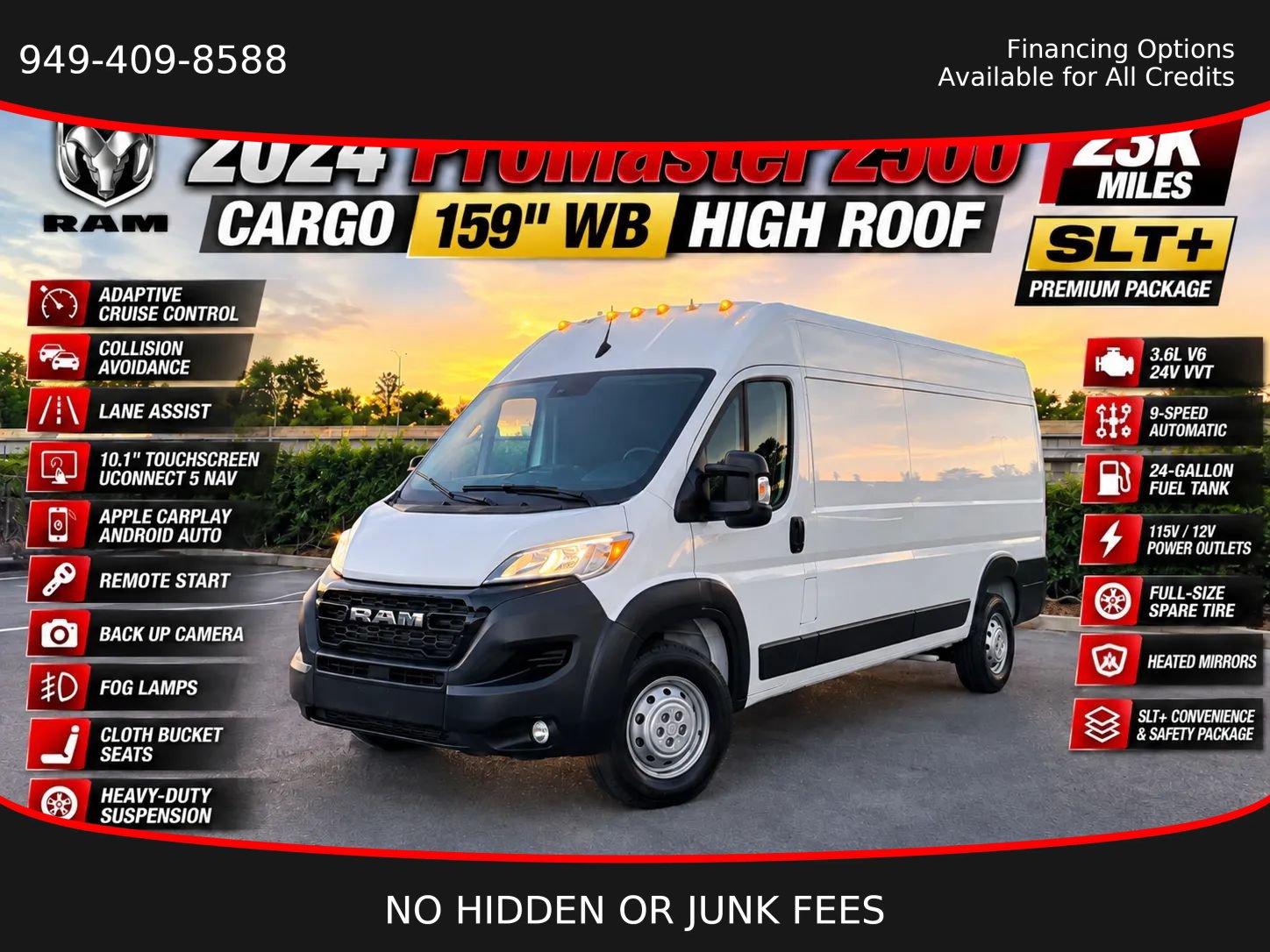 Used 2024 RAM ProMaster 2500 159 High Roof w/ Premium Convenience Group FWD image 1