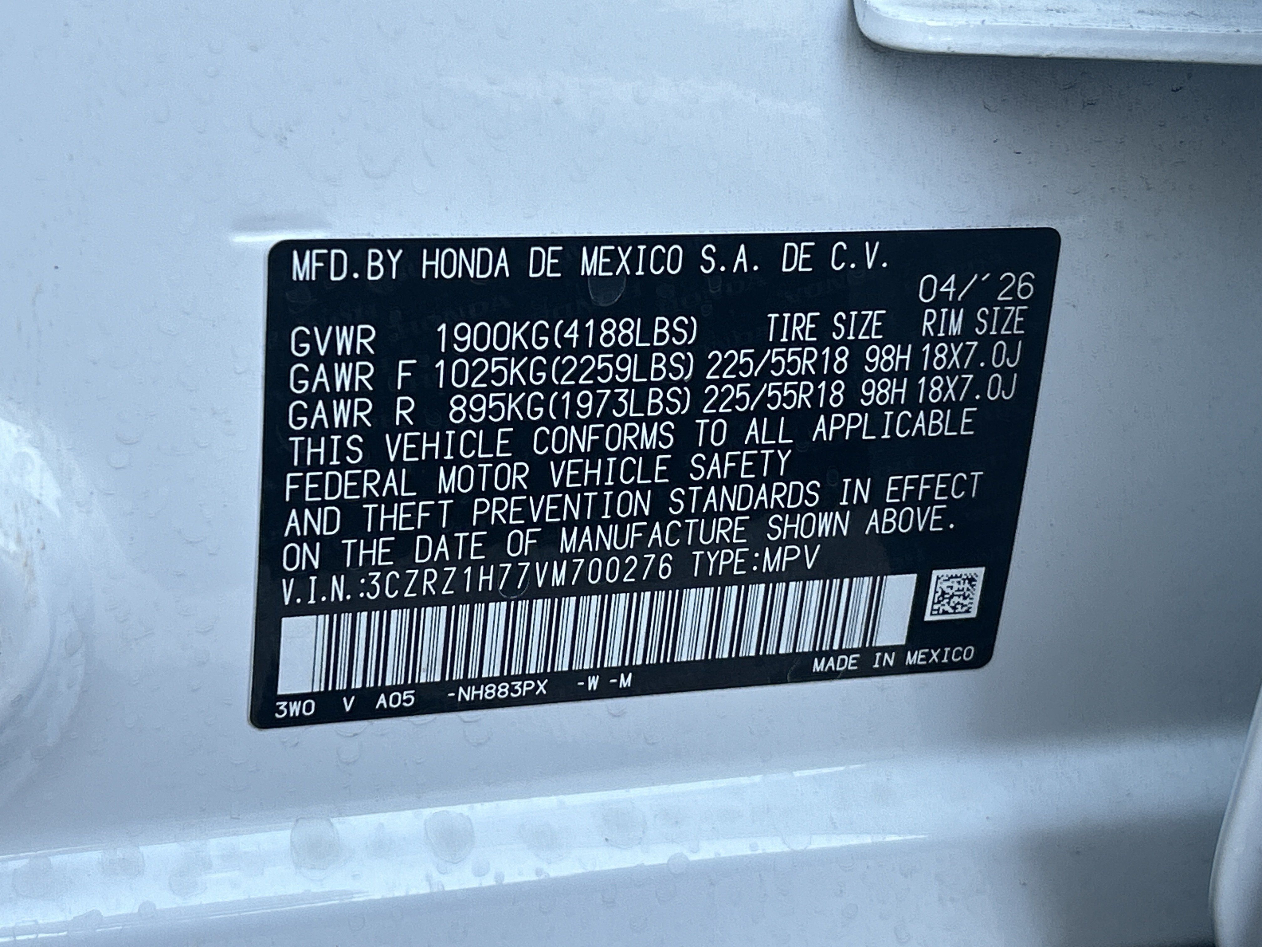 Certified 2027 Honda HR-V EX-L image 36
