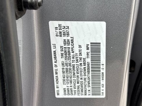 Certified 2019 Honda Odyssey EX-L image 38