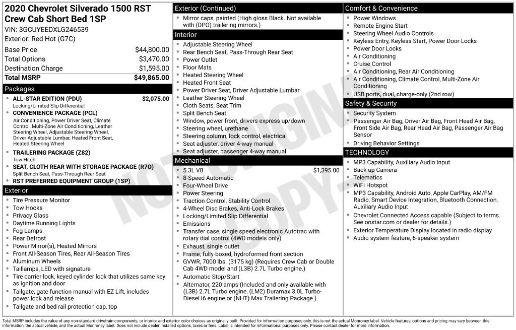 Used 2020 Chevrolet Silverado 1500 RST w/ All-Star Edition AWD/4WD image 3