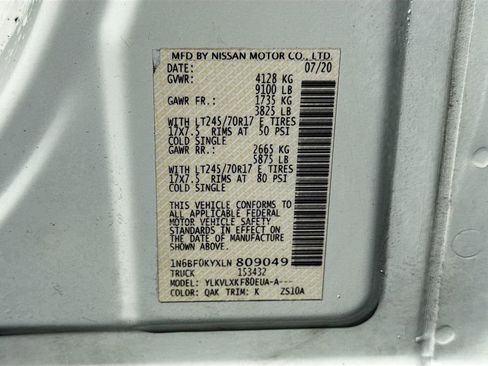Used 2020 Nissan NV 2500 SV w/ Navigation Package RWD image 23