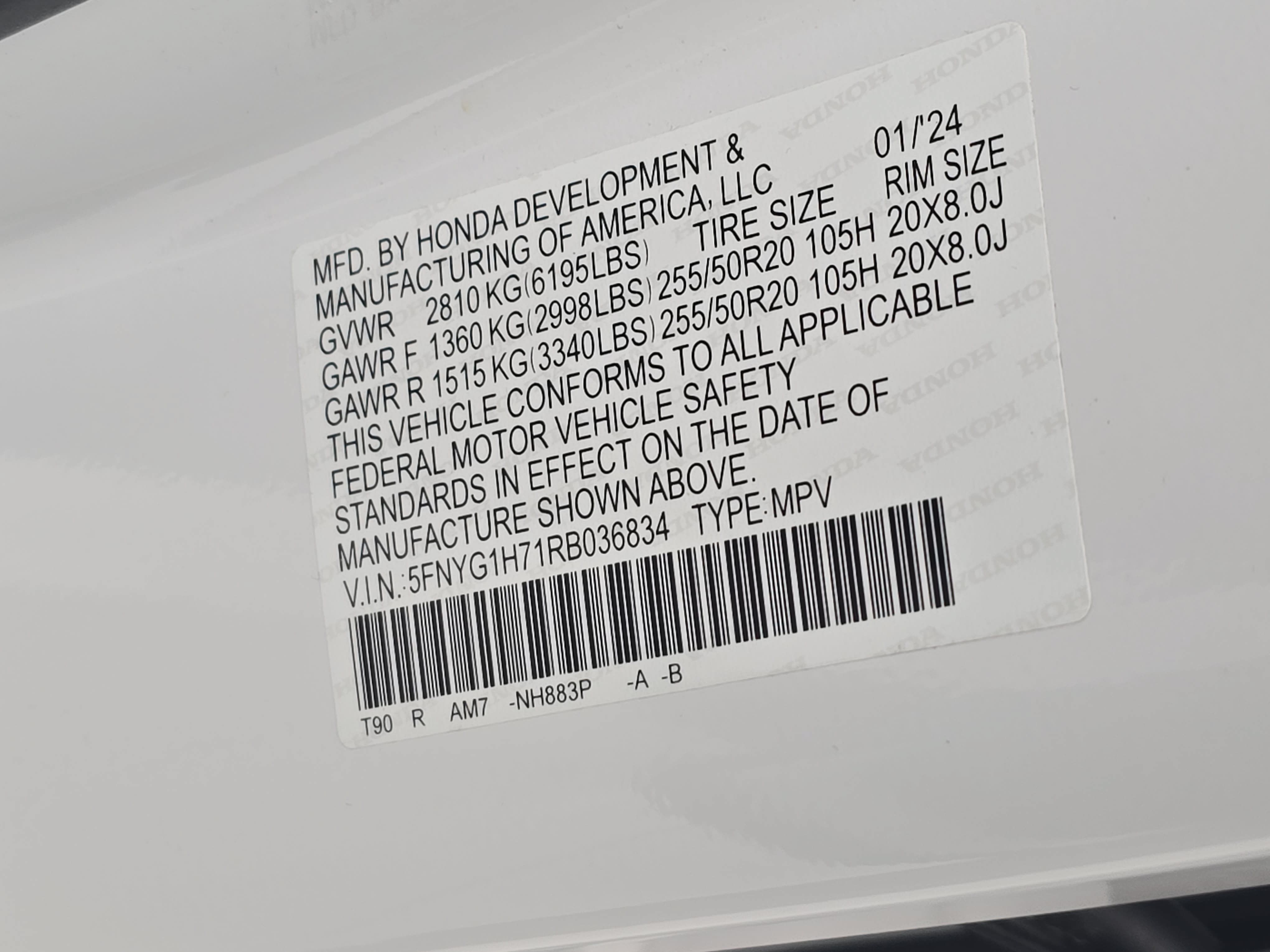 Certified 2024 Honda Pilot Touring image 37