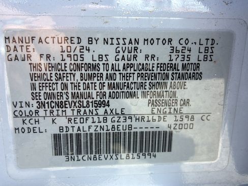 Used 2025 Nissan Versa SV FWD image 26