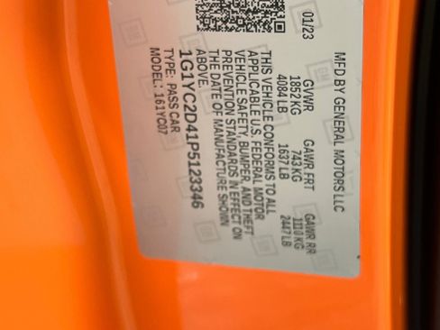 Used 2023 Chevrolet Corvette Stingray Premium Cpe w/ Z51 Performance Package image 1