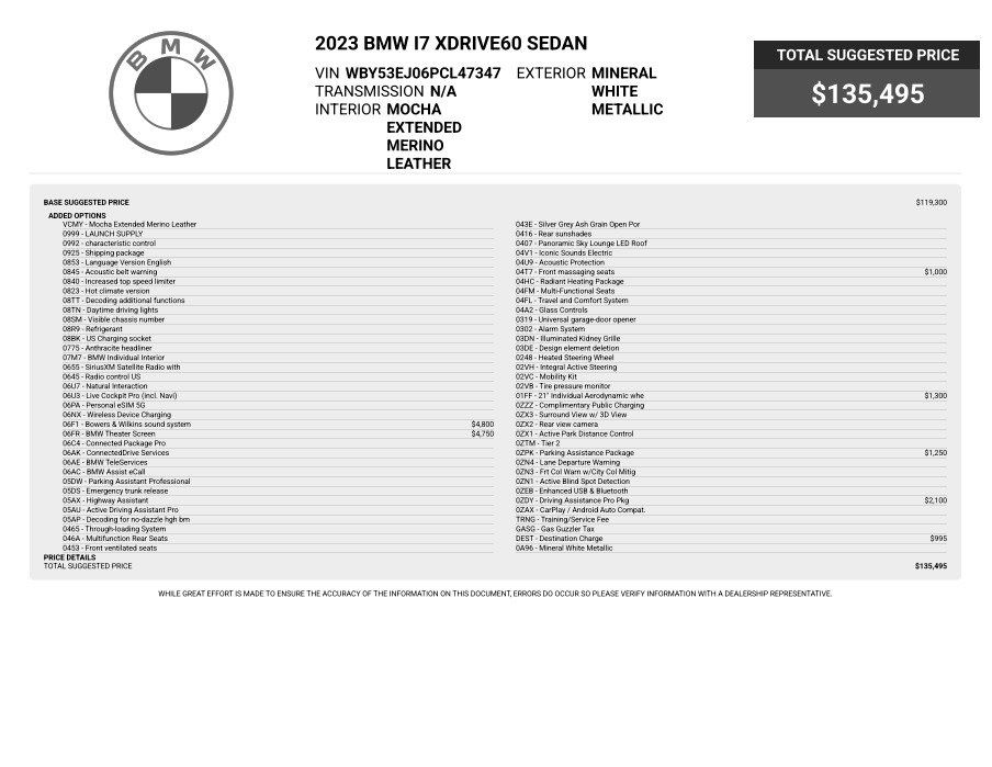 Used 2023 BMW i7 xDrive60 AWD/4WD image 4