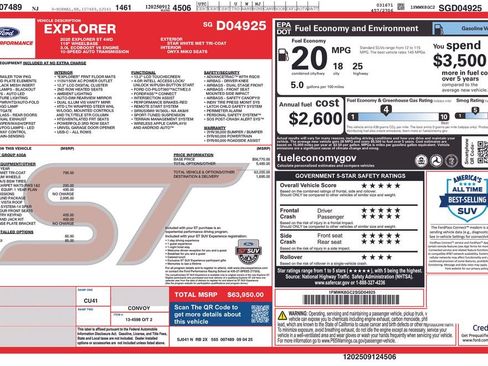Used 2025 Ford Explorer ST w/ Sun And Sound Package AWD/4WD image 35