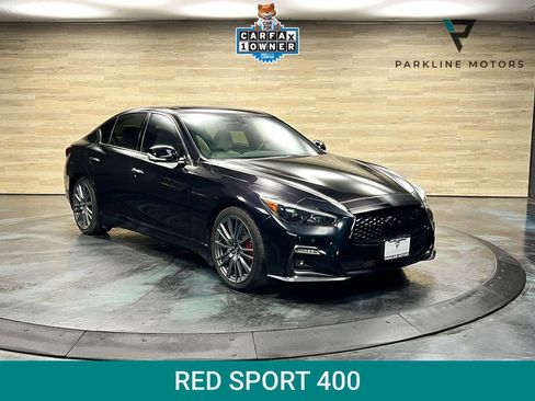 Used 2023 INFINITI Q50 Red Sport 400 w/ Black Opal Edition RWD image 1