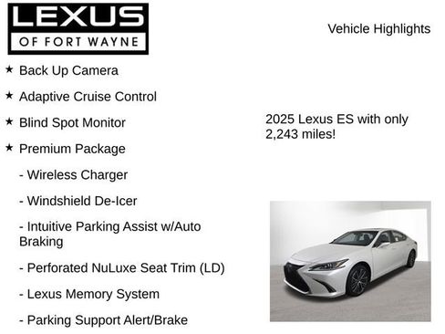 Used 2025 Lexus ES 350 w/ Premium Package image 8