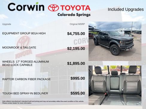 Used 2022 Ford F150 Raptor w/ Equipment Group 801A High AWD/4WD image 8