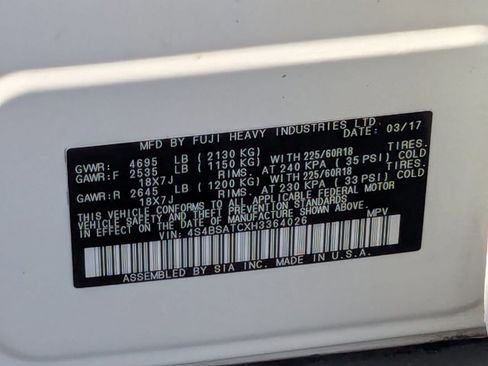 Used 2017 Subaru Outback 2.5i Touring w/ Popular Package #5A image 16