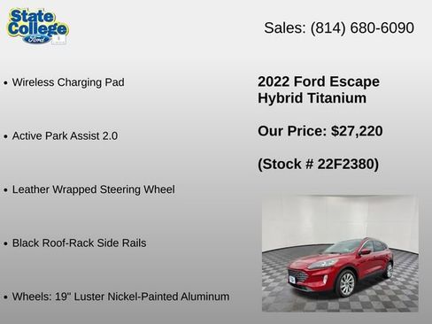 Used 2022 Ford Escape Titanium w/ Titanium Elite Package AWD/4WD image 25