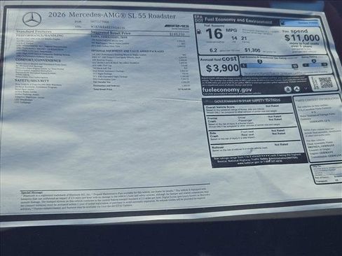 New 2026 Mercedes-Benz SL 55 AMG 4MATIC image 14
