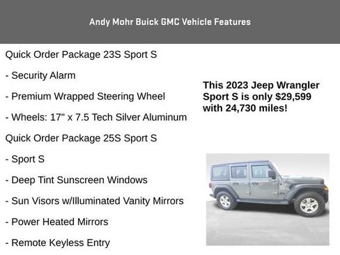 Used 2023 Jeep Wrangler Sport S image 12