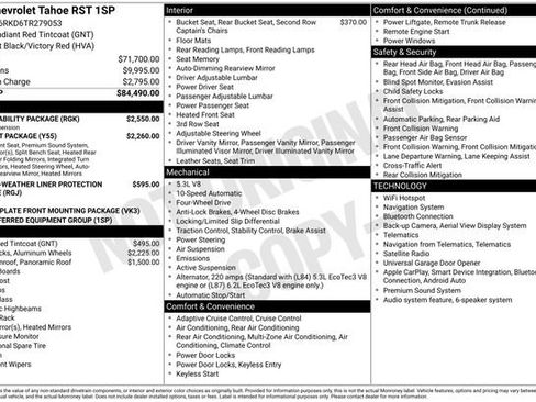 New 2026 Chevrolet Tahoe RST w/ RST Capability Package AWD/4WD image 2