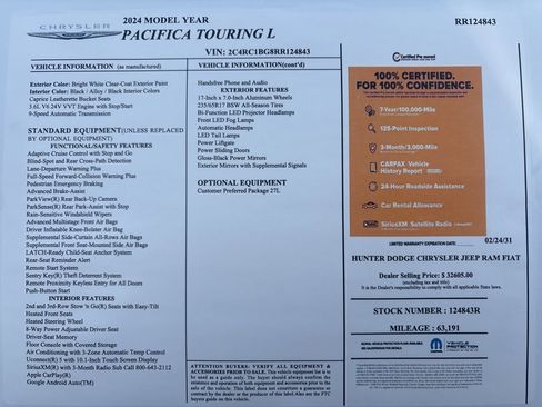 Certified 2024 Chrysler Pacifica Touring-L image 2