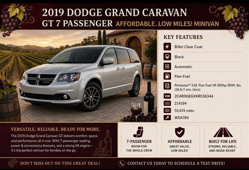 Used 2019 Dodge Grand Caravan GT FWD image 1