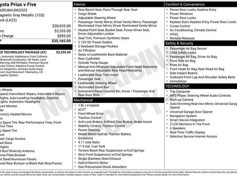 Used 2017 Toyota Prius V Five w/ Advanced Technology Package FWD image 9