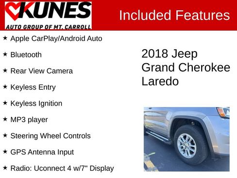 Used 2018 Jeep Grand Cherokee Laredo image 3