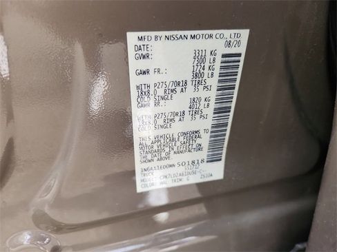 Used 2021 Nissan Titan PRO-4X w/ Pro-4x Utility Package image 18