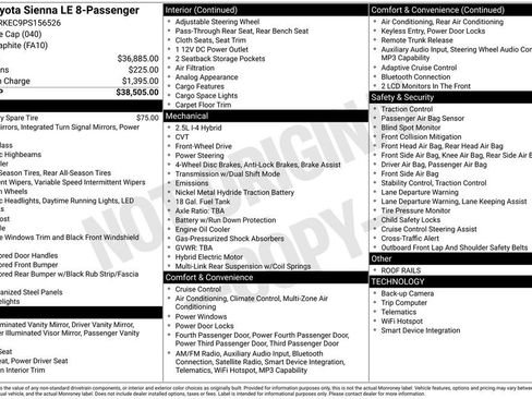 Used 2023 Toyota Sienna LE FWD image 25