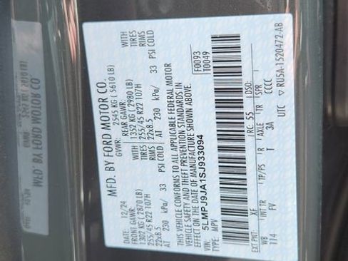 New 2025 Lincoln Nautilus Black Label w/ Jet Appearance Package image 25