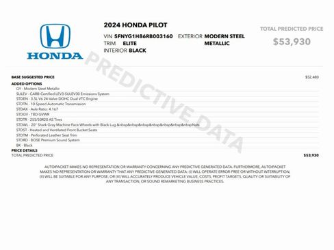 Used 2024 Honda Pilot Elite image 2