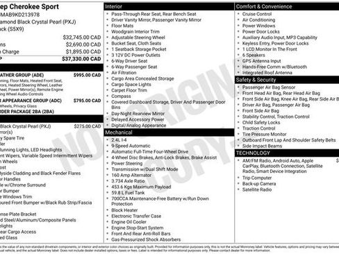 Used 2019 Jeep Cherokee Sport w/ Cold Weather Group AWD/4WD image 12