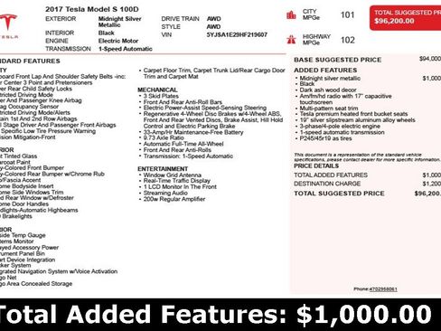 Used 2017 Tesla Model S 100D image 3