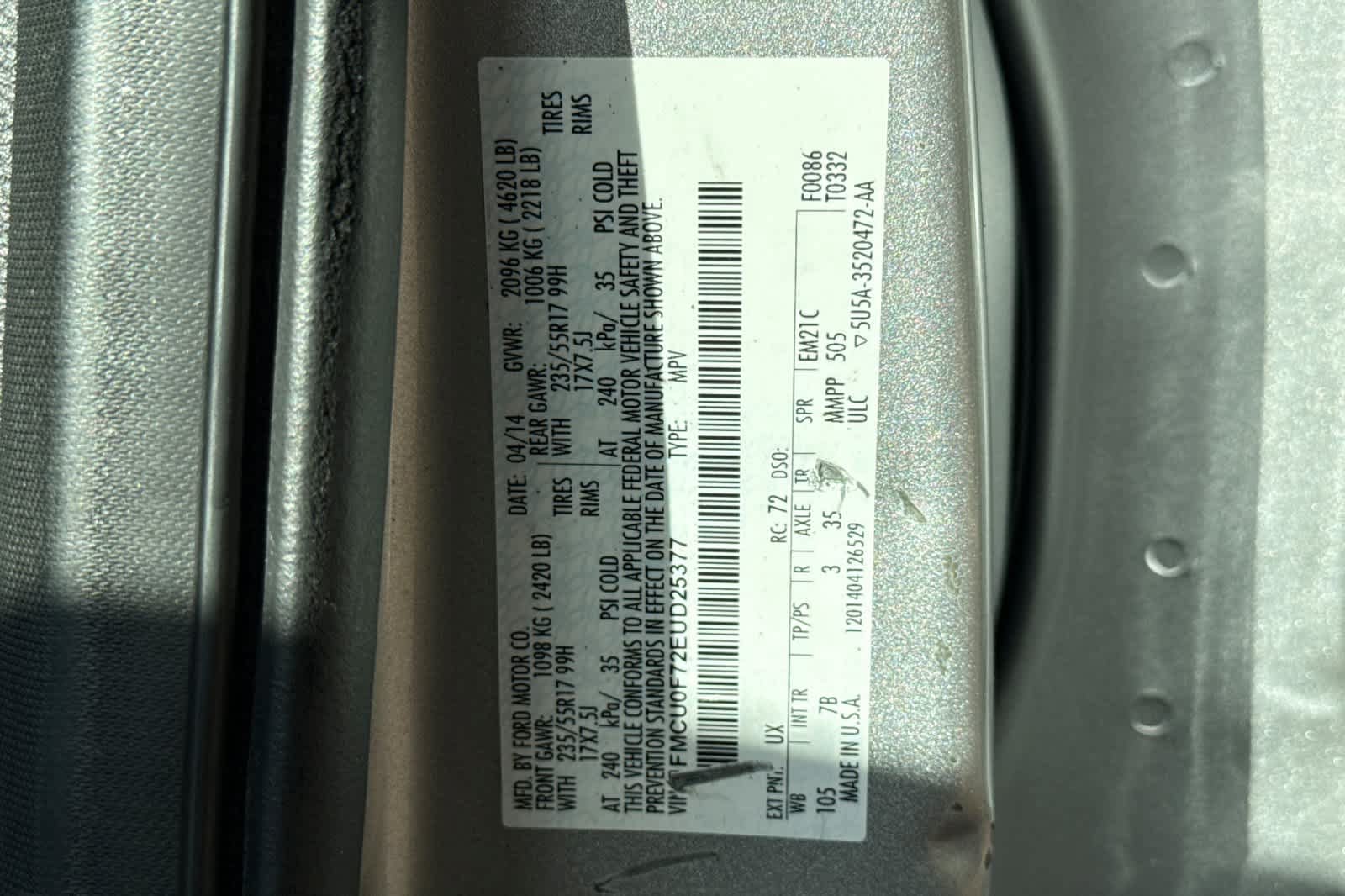 Used 2014 Ford Escape S FWD image 27