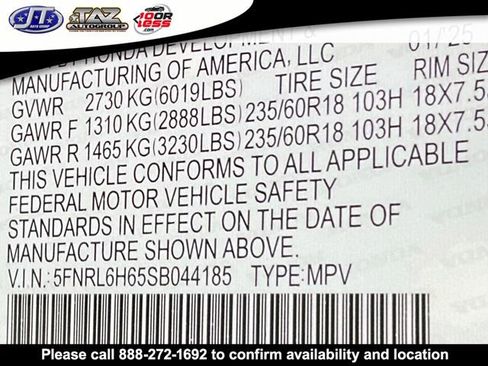 Used 2025 Honda Odyssey EX-L image 22