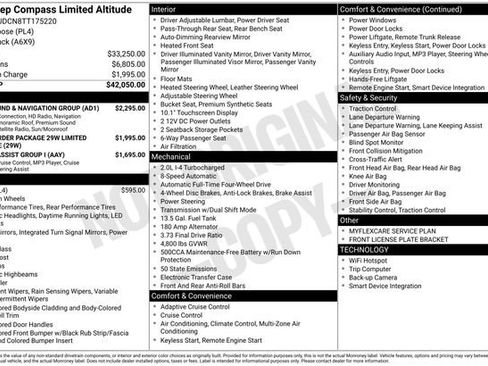 New 2026 Jeep Compass Limited w/ Sun, Sound & Navigation Group image 34