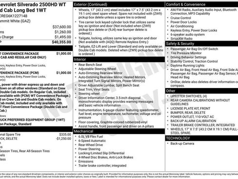 Certified 2019 Chevrolet Silverado 2500 W/T w/ WT Convenience Package image 6