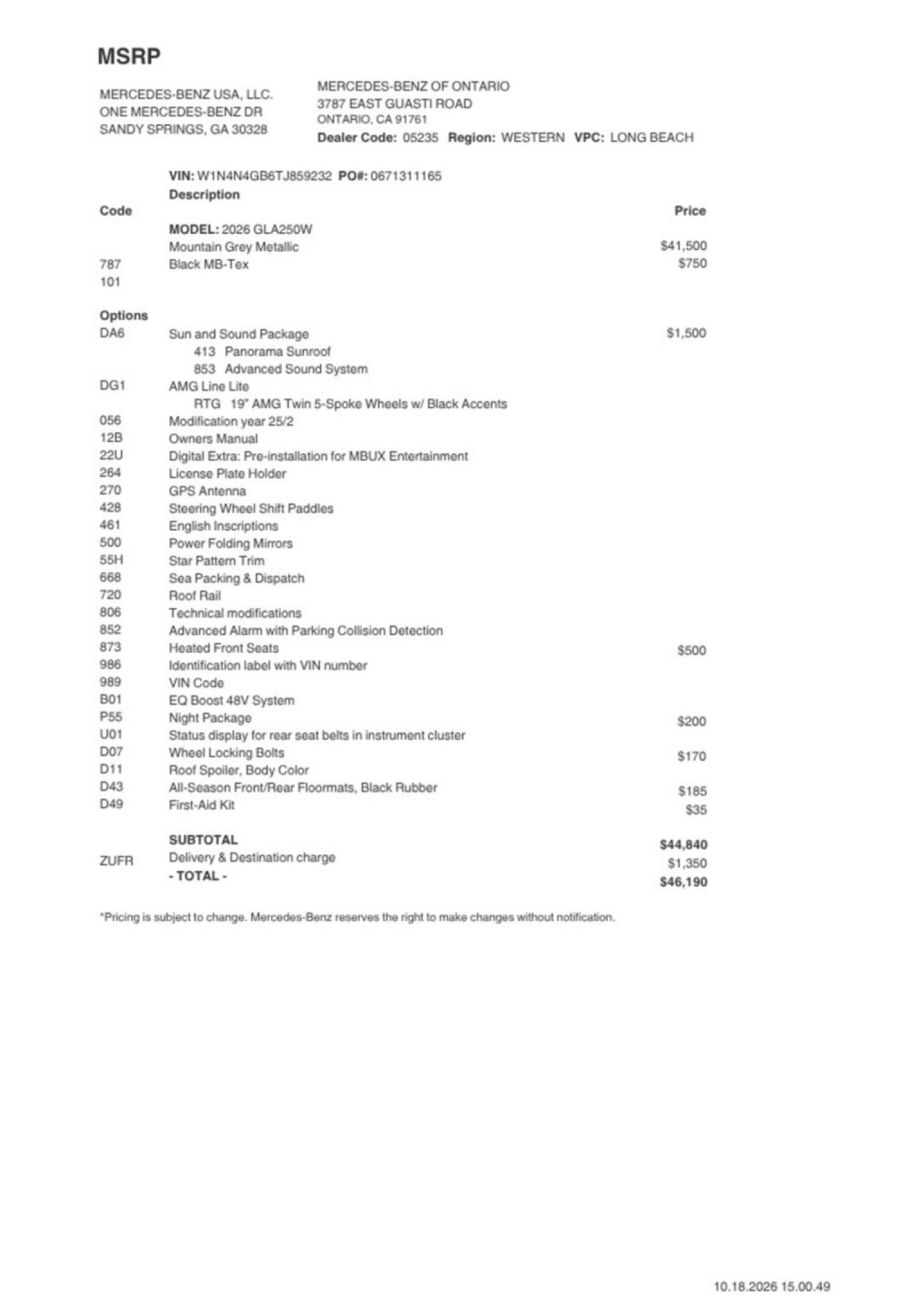 Certified 2026 Mercedes-Benz GLA 250 image 2