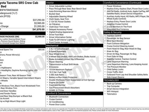 Used 2025 Toyota Tacoma SR5 w/ SR5 Upgrade Package image 39