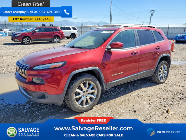 Used 2014 Jeep Cherokee Limited w/ Trailer Tow Group AWD/4WD image 1