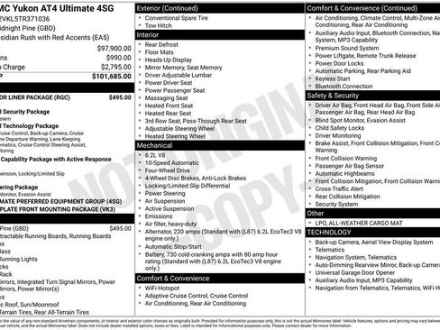 New 2026 GMC Yukon AT4 Ultimate w/ LPO, Floor Liner Package AWD/4WD image 6