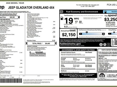 Used 2020 Jeep Gladiator Overland image 6