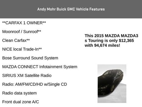 Used 2015 MAZDA MAZDA3 s Touring image 4