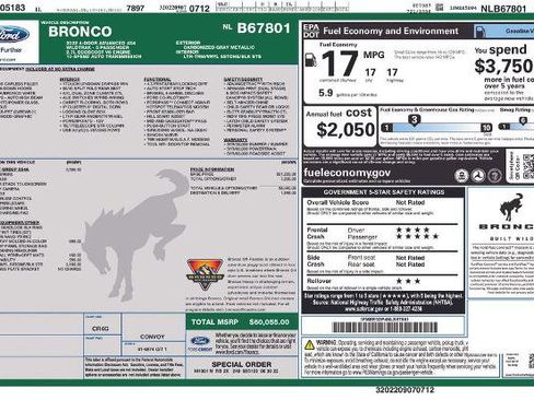 Certified 2022 Ford Bronco Wildtrak AWD/4WD image 38