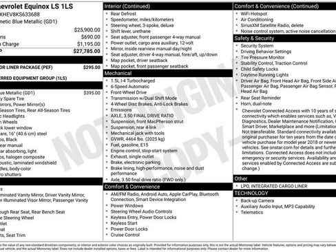 Used 2019 Chevrolet Equinox LS w/ LPO, Floor Liner Package image 6