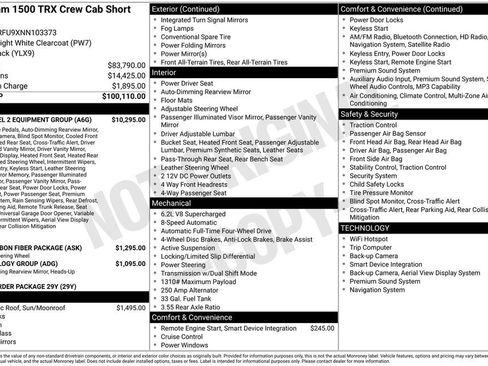 Used 2022 RAM 1500 TRX w/ TRX Level 2 Equipment Group image 27