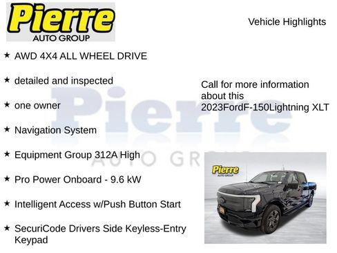 Certified 2023 Ford F150 Lightning XLT w/ Equipment Group 312A High AWD/4WD image 7